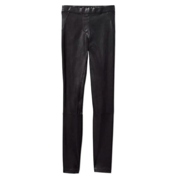 Aritzia Wilfred Rebelle Legging Pant Panelled Faux Leather Skinny Leg Black XS - Picture 6 of 16